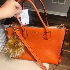Michael Kors-burnt Orange- hand and should strap- new!